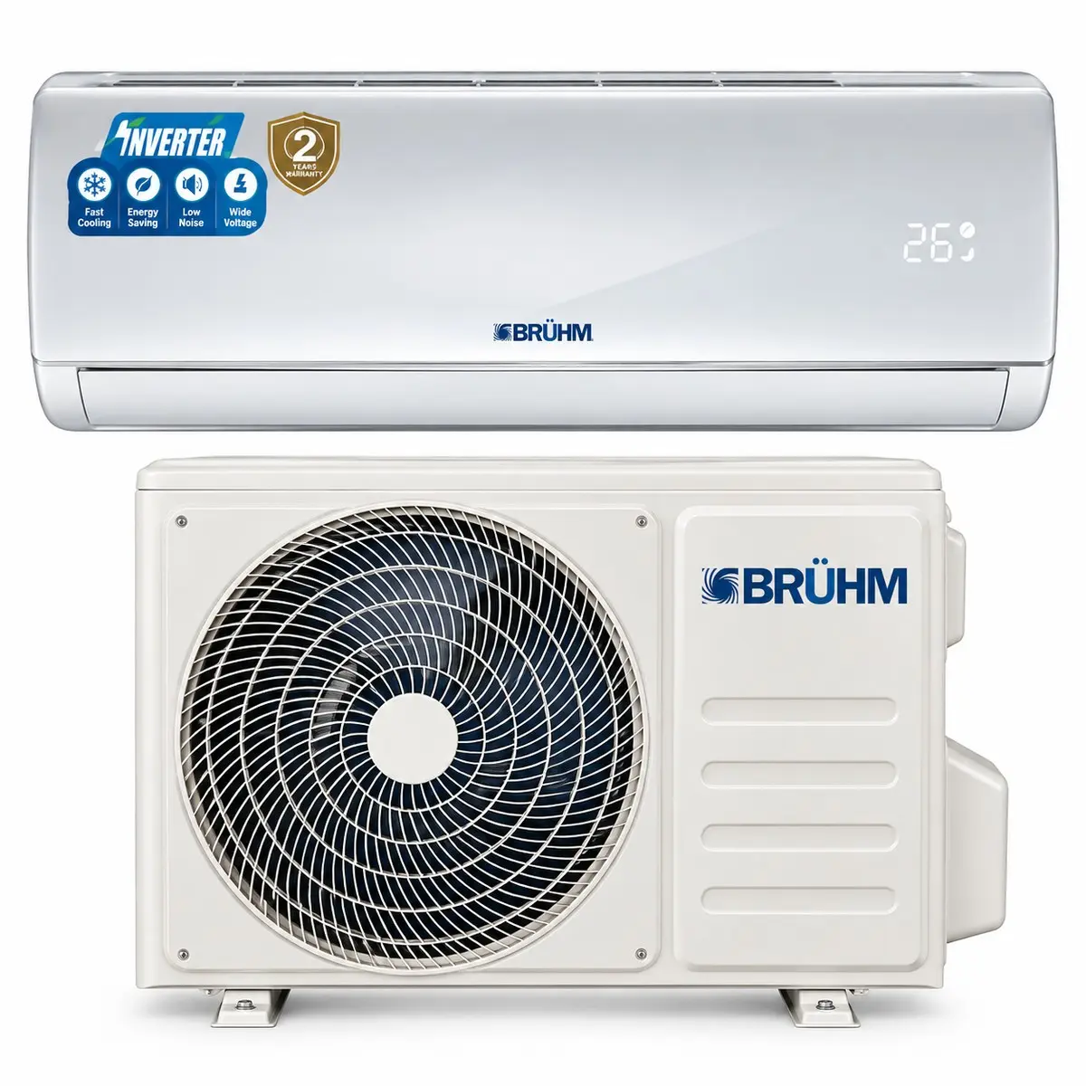 BRUHM 1HP INVERTER SPLIT AIR CONDITIONER BAS09ICXW