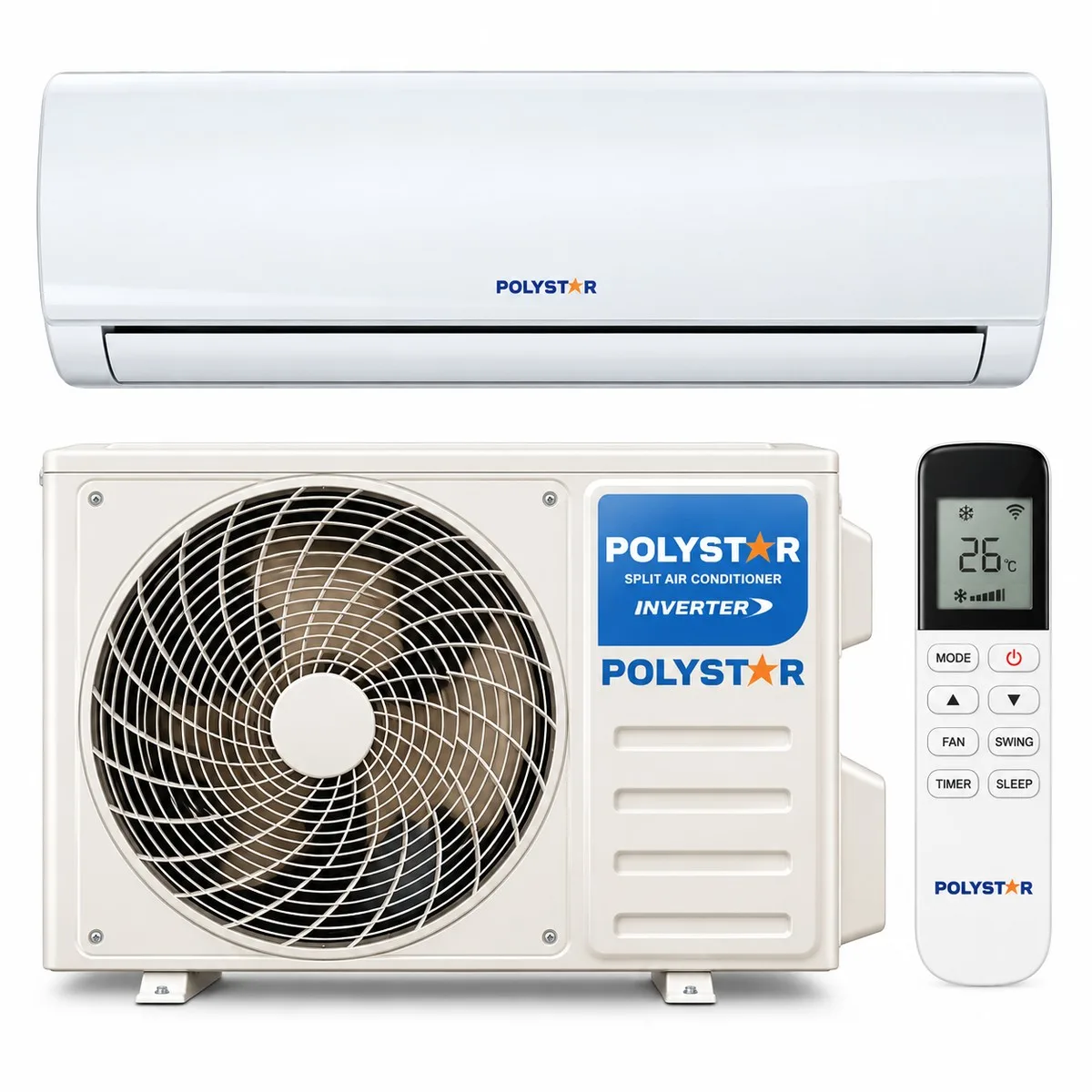 POLYSTAR 1.5HP INVERTER SPLIT AIR CONDITIONER
