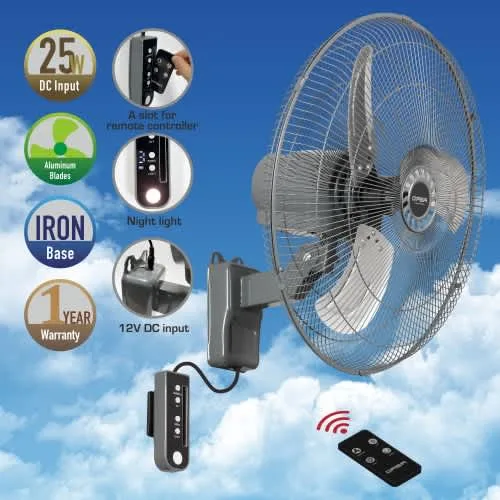 QASA 18" SOLAR WALL FAN
