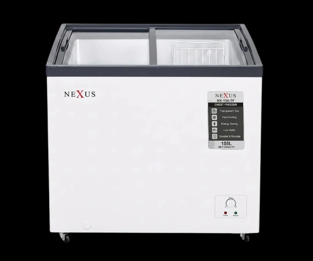 NEXUS NX-156Q TRANSPARENT TOP SHOWCASE DEEP FREEZER