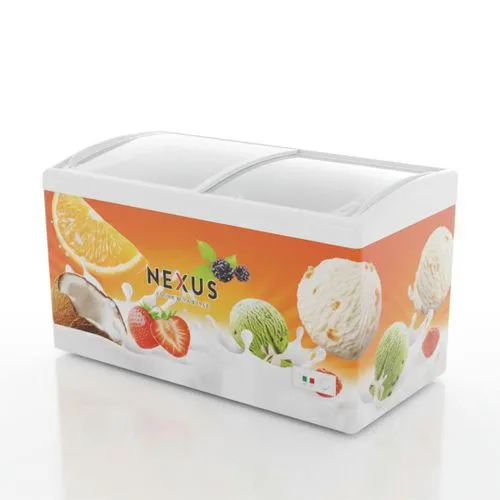 NEXUS NX-396Q TRANSPARENT TOP SHOWCASE DEEP FREEZER