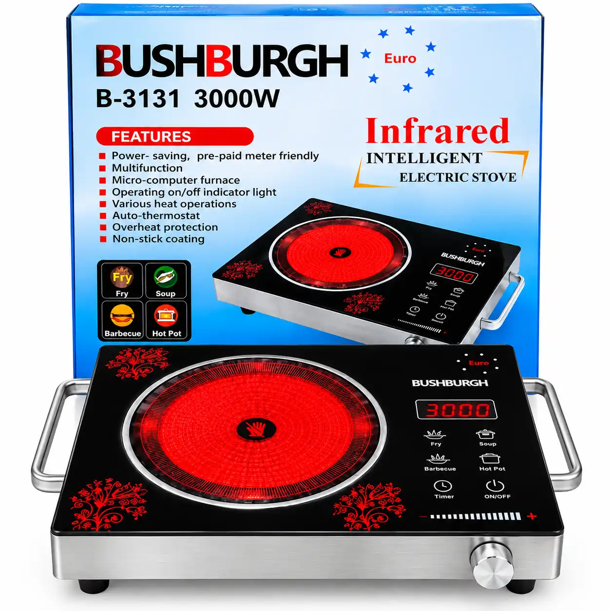 BUSHBURGE INTELLIGENT ELECTRIC STOVE