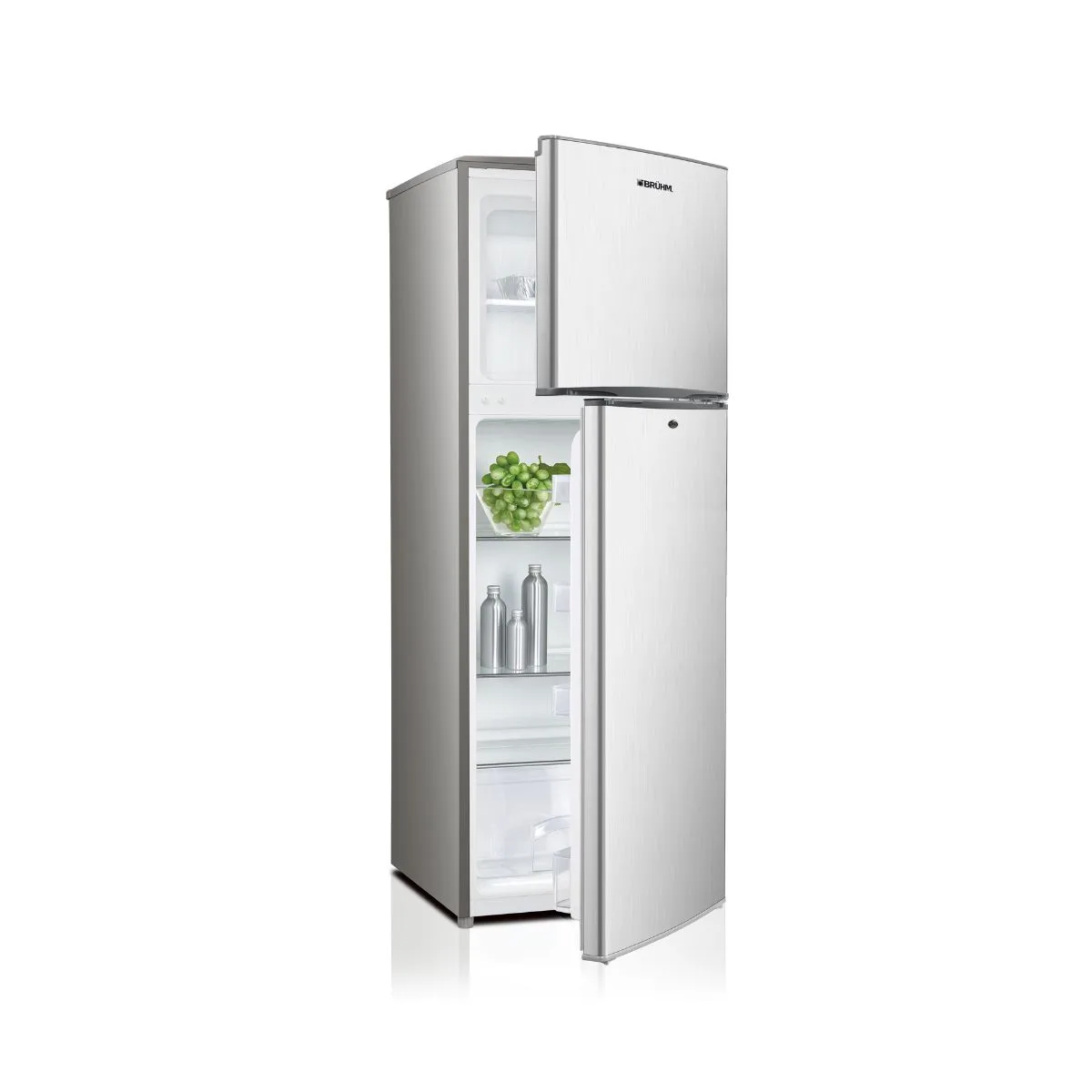 BRUHM BFD-195MD DOUBLE DOOR REFRIGERATOR SILVER BODY