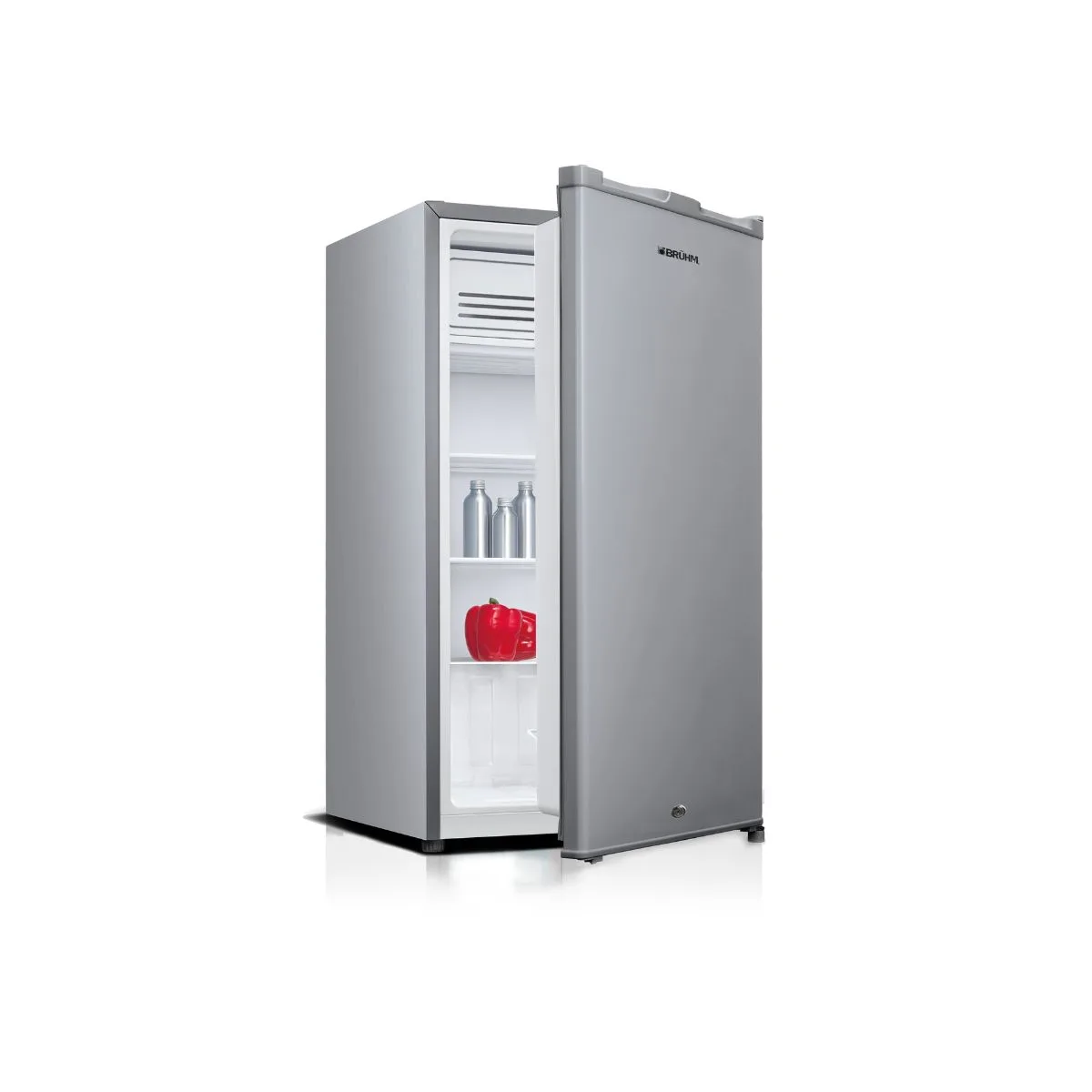 BRUHM 93LTR SINGLE DOOR SILVER BODY REFRIGERTOR