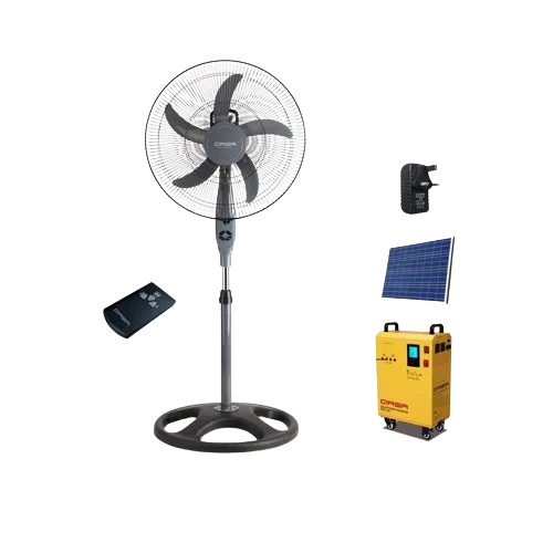 QASA 18" SOLAR ELECTRIC STANDING FAN.