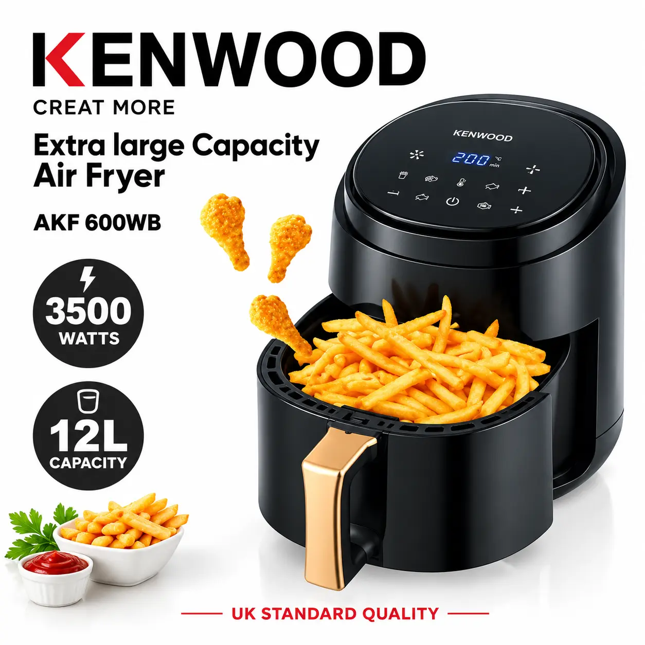 KENWOOD 12L T/P AIR FRYER UK STANDARD